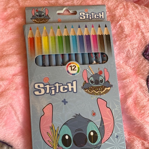 Disney Stitch Pink Plush Toy with Coloring Set - Picture 2 of 6